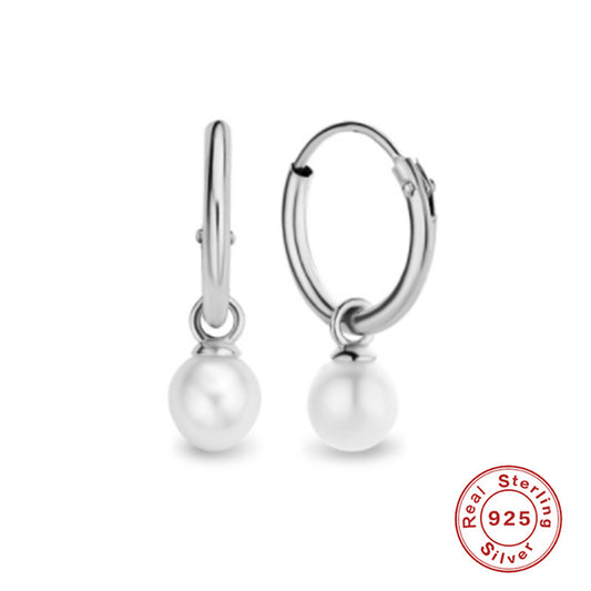 S925 Sterling Silver Pearl  Earring