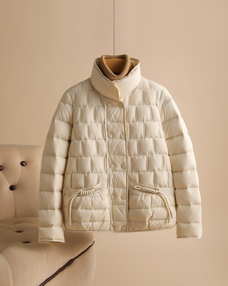 Fashion Simple Thin Lightweight Short Type Down Jacket