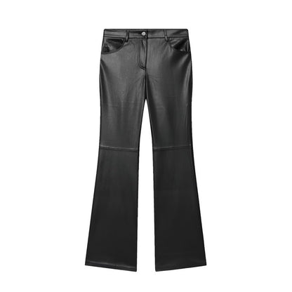 Flared Leather Pants Pants