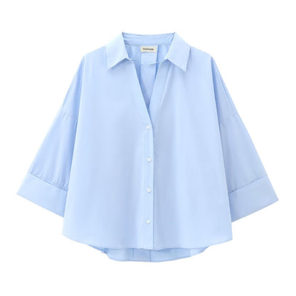 Loose Poplin Shirt