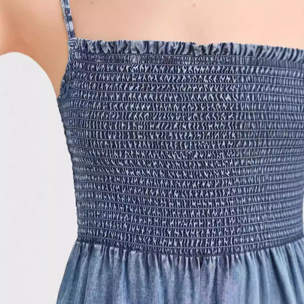 Denim Braces Dress
