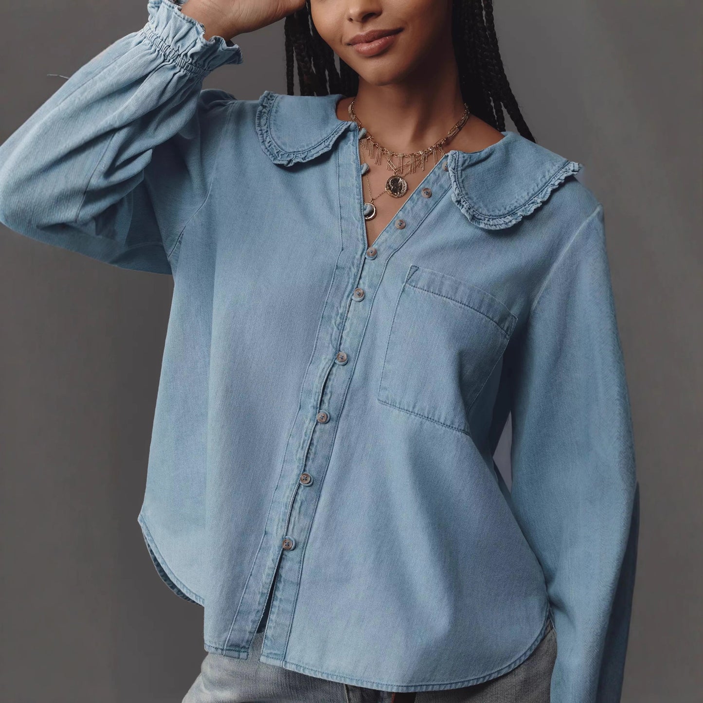 Denim Long Sleeve Shirt