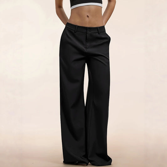 Black Suit Wide-leg Pants