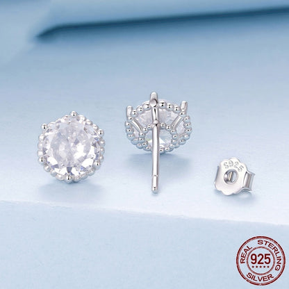 Elegant S925 Sterling Silver Ear Studs