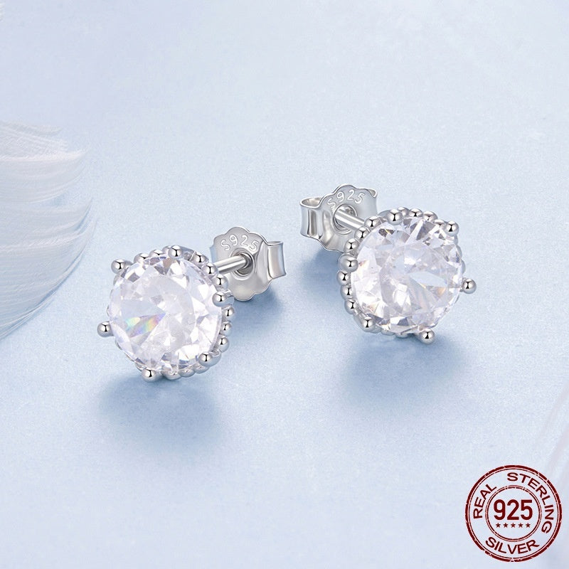 Elegant S925 Sterling Silver Ear Studs