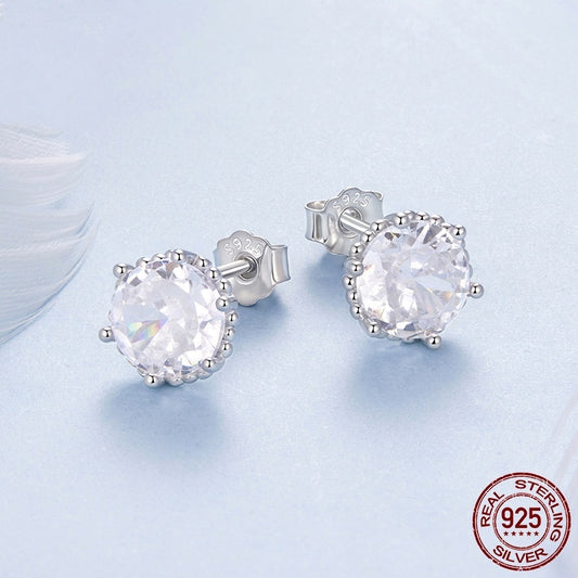 Elegant S925 Sterling Silver Ear Studs