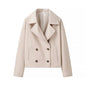 Double Breasted Short Woolen Jacket