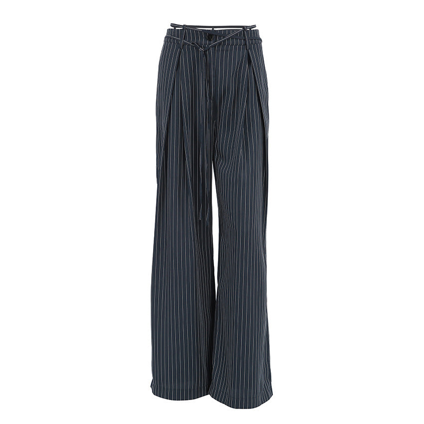 High Waist Striped Baggy Pants