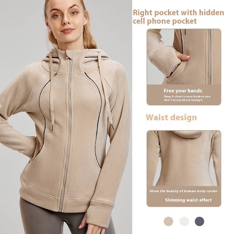 Langärmlige Yoga-Sportjacke für Damen