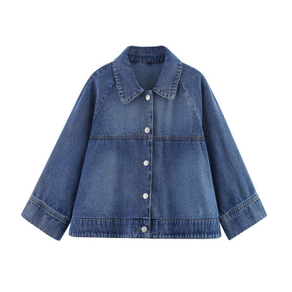 Denim Jacket with copped sleeve