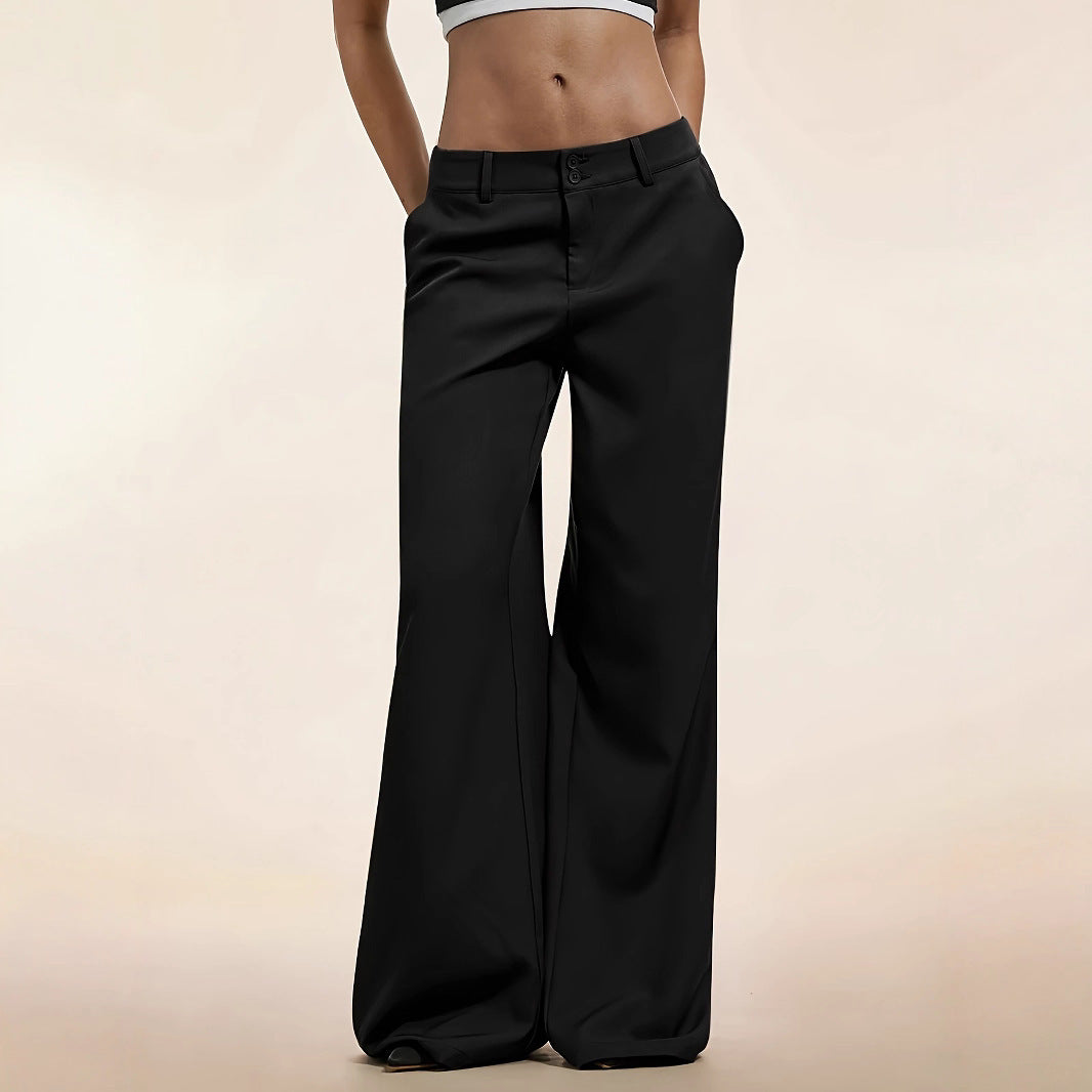 Black Suit Wide-leg Pants