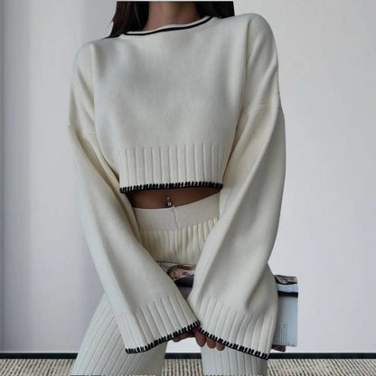 Fashion Simple Knitting Two-piece Set For Women