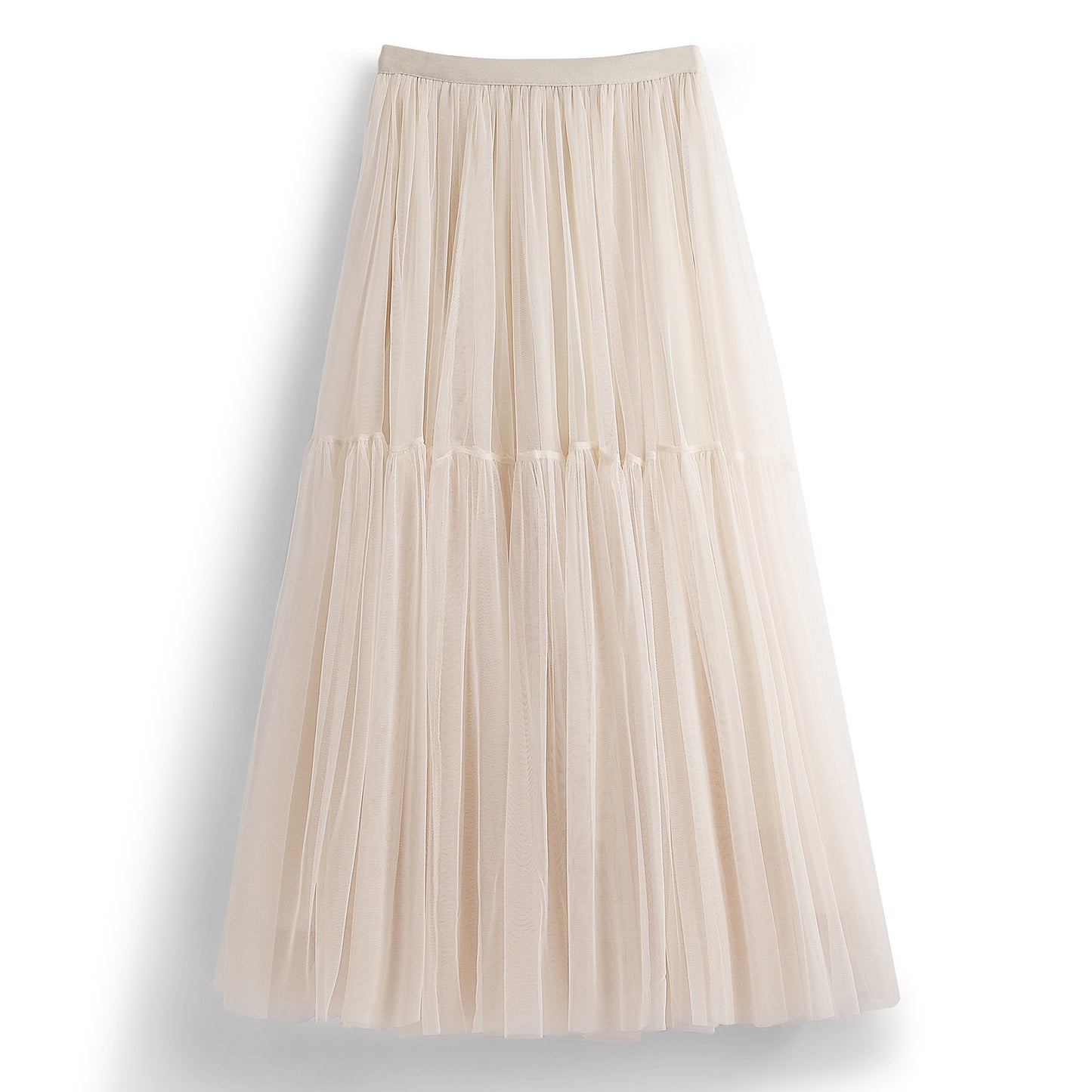 Swing Puffy High Waist Long Skirt