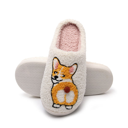 Corgi Warm Cotton Slippers