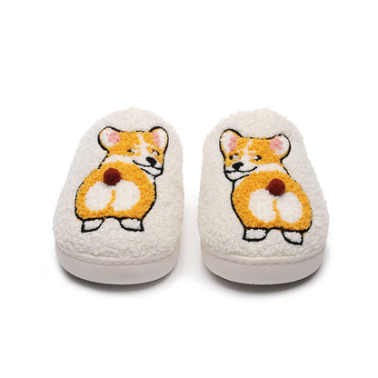 Corgi Warm Cotton Slippers