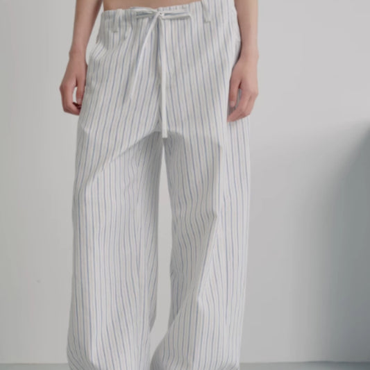 Striped Blue And White Pants