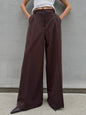 High Waist Draped Suit Pants