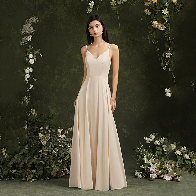 Spring New Banquet Stage Party European And American Deep V Dress